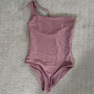 Jade Swim Apex One Piece Swimsuit, Mauve Sheen, Size Small